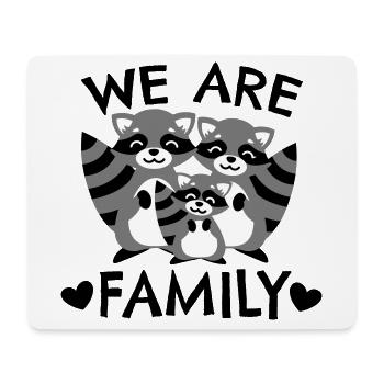 Raccoon family We are family - Idée cadeau Racoon - Tapis de souris (format paysage) - blanc - Devant