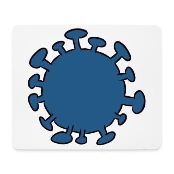 Virus Grippe Corona Covid-19 Pandemie Bactérienne - Tapis de souris (format paysage) - blanc - Devant