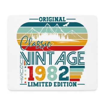 Original August Vintage 1982 Geburtstag Geschenk - Mousepad (Querformat) - Weiß - Vorne