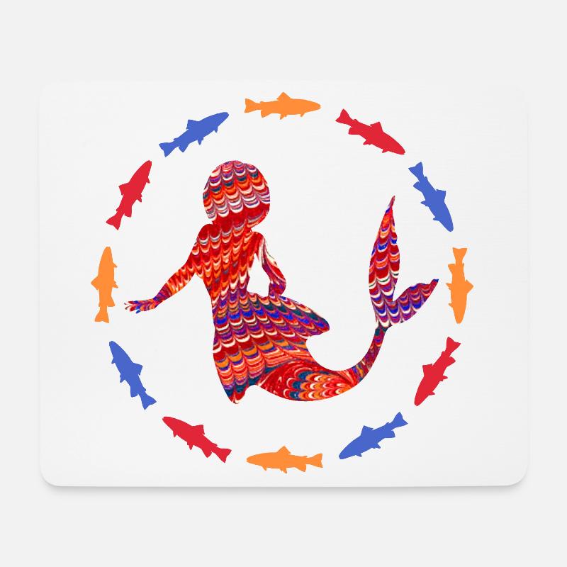 meerjungfrau e 110a - Mousepad (Querformat) - Weiß