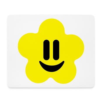flower power smiley - Mouse Pad (horizontal) - white - Front