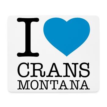 I LOVE CRANS-MONTANA - Mousepad (Querformat) - Weiß - Vorne
