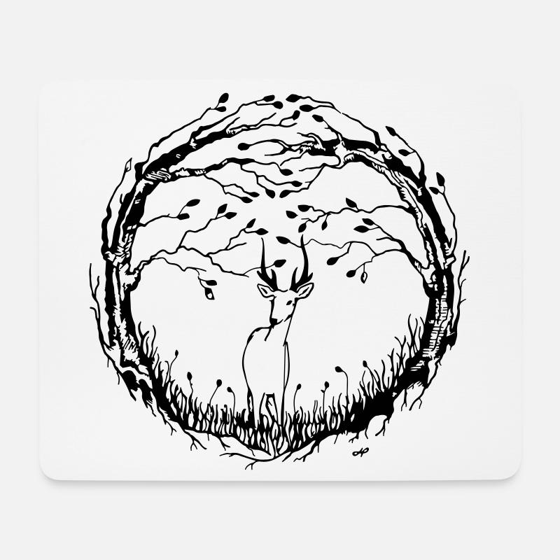 Der Wald - Mousepad (Querformat) - Weiß