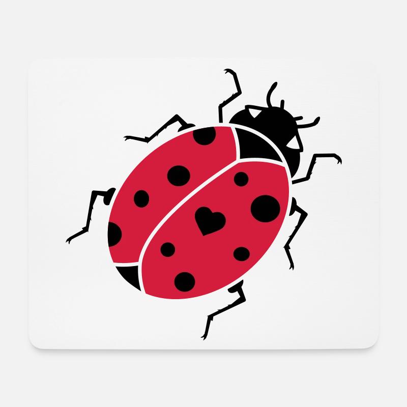 Marienkäfer - Mousepad (Querformat) - Weiß