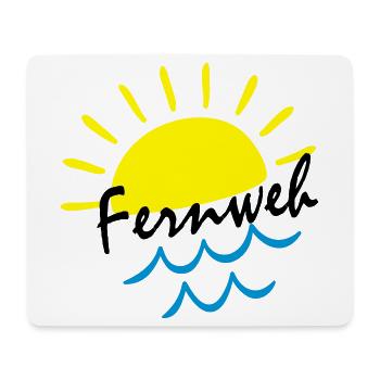Sunrise Ocean – Sonne & Wellen Icon - Mousepad (Querformat) - Weiß - Vorne