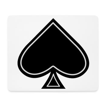 Pik Ass - ace of spades - Mousepad (Querformat) - Weiß - Vorne