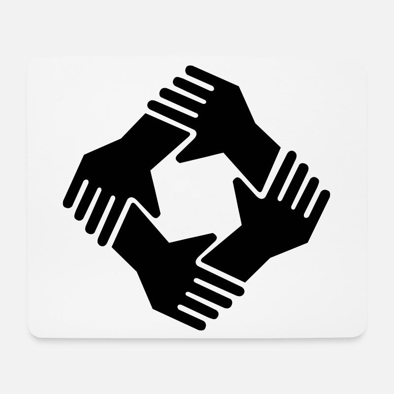together gemeinsam Zusammenhalt - Mousepad (Querformat) - Weiß