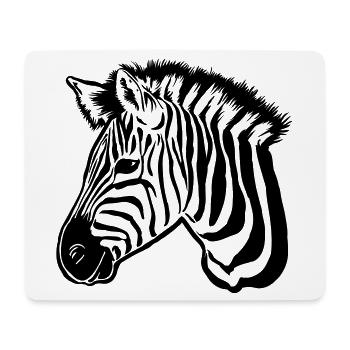 zebra dark - Mouse Pad (horizontal) - white - Front