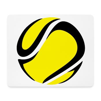 Balle de tennis - Tapis de souris (format paysage) - blanc - Devant