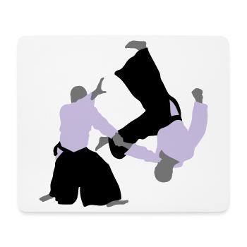 aikido - Tapis de souris (format paysage) - blanc - Devant