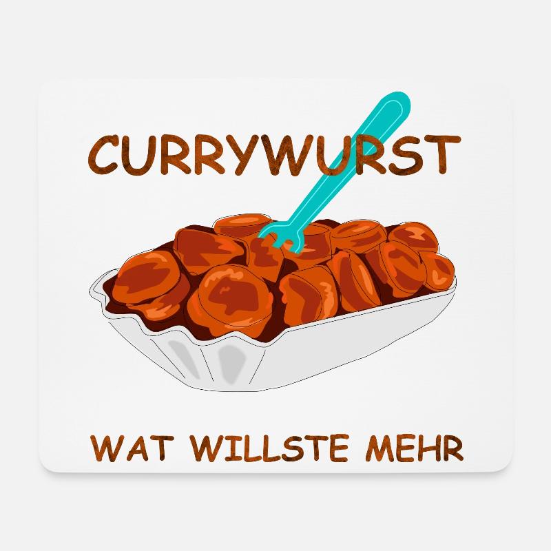 speise currywurst spruch - Mousepad (Querformat) - Weiß