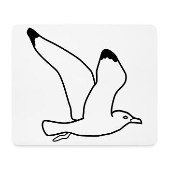 fliegende moewe vogel urlaub - Mousepad (Querformat) - Weiß - Vorne