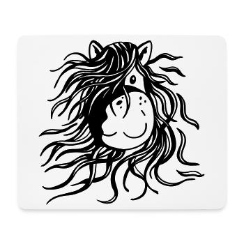 Happy Horse - Horses - Pony - Comic - Mouse Pad (horizontal) - white - Front
