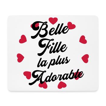 belle-fille / beau-fils / beau fils / belle fille - Tapis de souris (format paysage) - blanc - Devant