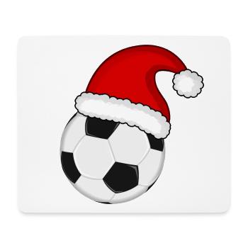 Football Père Noël chapeau fête - Tapis de souris (format paysage) - blanc - Devant
