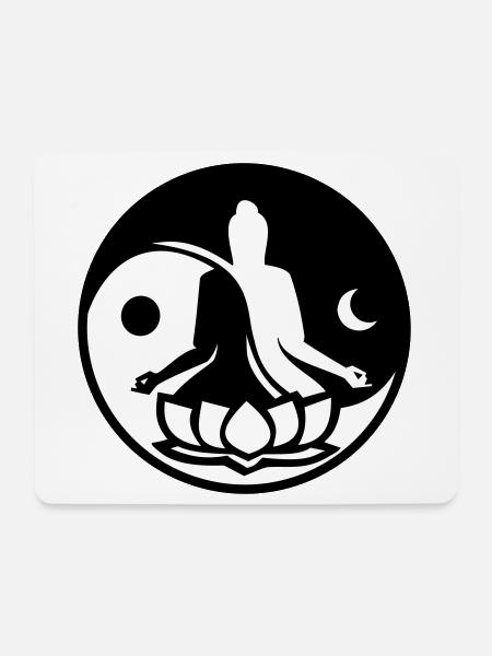 Yin und Yang - Mousepad (Querformat) - Weiß