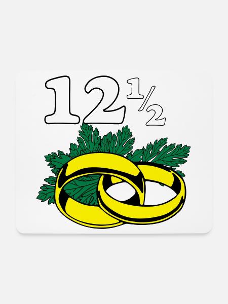 Petersilienhochzeit , 12,5 Jahre Hochzeitstag (25) - Mousepad (Querformat) - Weiß