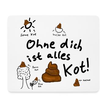 Liebe Du bist mir wichtig - Mousepad (Querformat) - Weiß - Vorne