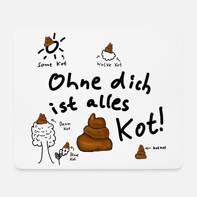 Liebe Du bist mir wichtig - Mousepad (Querformat) - Weiß
