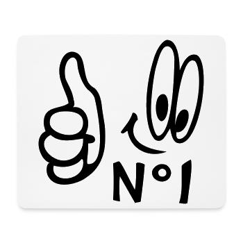 Number One, Comic - Mousepad (Querformat) - Weiß - Vorne