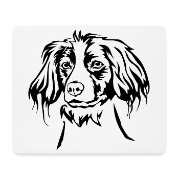 Epagneul Breton Kopf - Mousepad (Querformat) - Weiß - Vorne