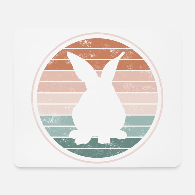 Hase Kaninchen - Mousepad (Querformat) - Weiß