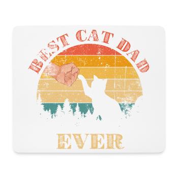 First Cat Dad Ever - Mouse Pad (horizontal) - white - Front