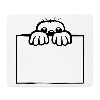 Shield Mole Design - Mouse Pad (horizontal) - white - Front