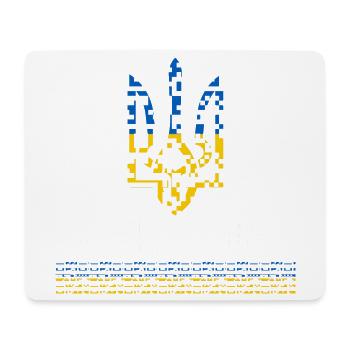 Ukraine-Wappen Gold-T-Shirt – Ukrainian Tryzub - Mousepad (Querformat) - Weiß - Vorne