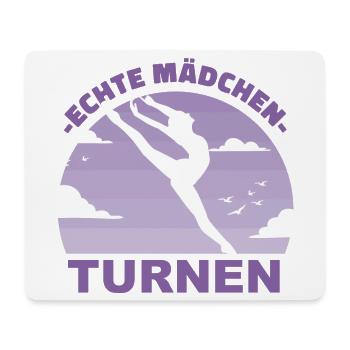 Turnen Mädchen Sport Hobby Gymnastik Geschenk - Mousepad (Querformat) - Weiß - Vorne
