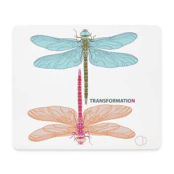 Libellen und Transformation by CD - Mousepad (Querformat) - Weiß - Vorne