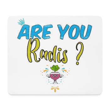 Are you radis ? Jeu de mot drôle sport humour cool - Tapis de souris (format paysage) - blanc - Devant