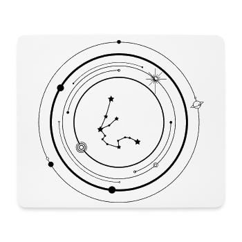 Constellation de points en éclat d’étoile - Tapis de souris (format paysage) - blanc - Devant