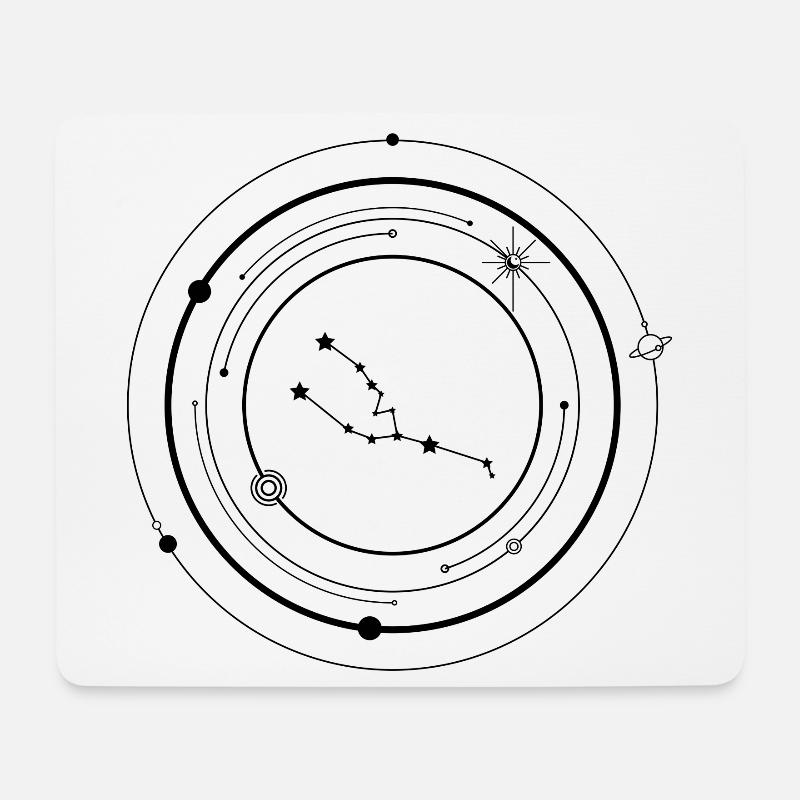 Mitternachts-Tinten-Starburst - Mousepad (Querformat) - Weiß