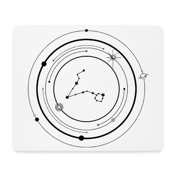 Mitternachts-Starburst-Silhouette - Mousepad (Querformat) - Weiß - Vorne