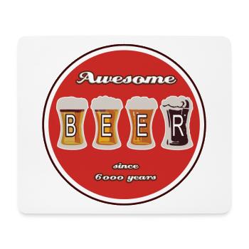Beer Logo - Mousepad (Querformat) - Weiß - Vorne