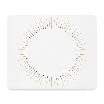 Cadre à rayons de l’anneau solaire doré - Tapis de souris (format paysage) - blanc - Devant