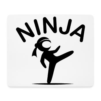 Ninja Martial Arts Fighter Symbol Cartoon Comic icon - Mouse Pad (horizontal) - white - Front