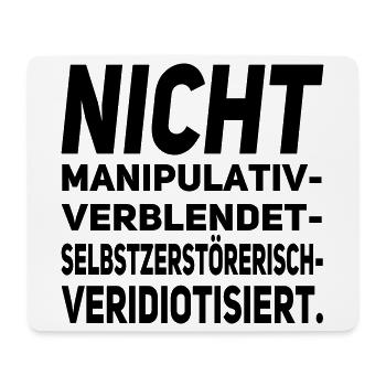 nicht veridiotisiert II - Mousepad (Querformat) - Weiß - Vorne