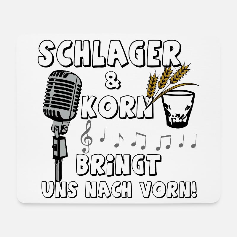Schlager Party , Schlager Musik , Schlager Korn - Mousepad (Querformat) - Weiß