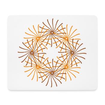 Bar Sun Circled Twirl Shape - Mouse Pad (horizontal) - white - Front