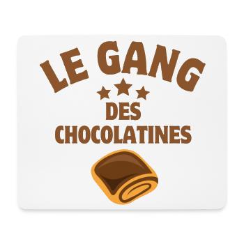 pain au chocolat, chocolatine, boulanger - Tapis de souris (format paysage) - blanc - Devant
