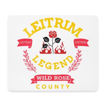 Leitrim Legend Wild Rose County for County Leitrim - Mouse Pad (horizontal) - white - Front