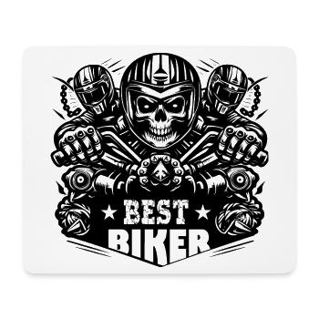 BEST BIKER - Tapis de souris (format paysage) - blanc - Devant
