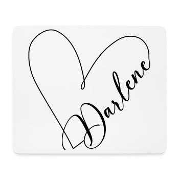 Darlene Name Heart Line - Mouse Pad (horizontal) - white - Front