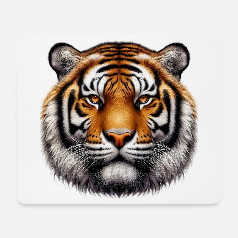 Tiger - Mousepad (Querformat) - Weiß