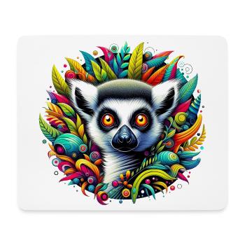 Lémurien - Tapis de souris (format paysage) - blanc - Devant
