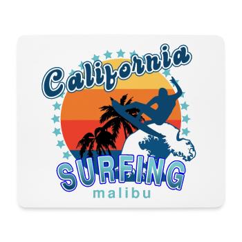Kalifornisches Surfen in Malibu. - Mousepad (Querformat) - Weiß - Vorne