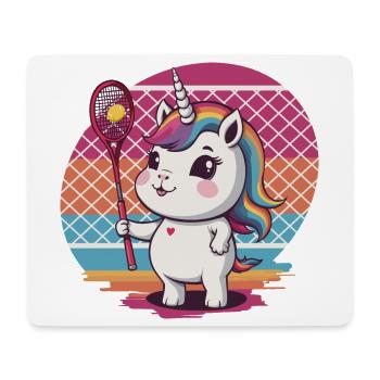 Tennis Unicorn - Mouse Pad (horizontal) - white - Front
