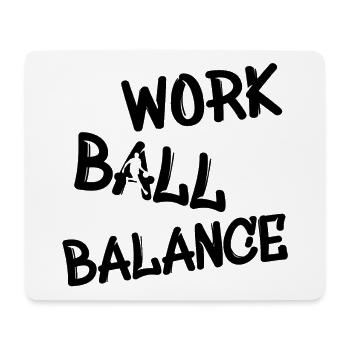 work ball balance, basketball - Mousepad (Querformat) - Weiß - Vorne